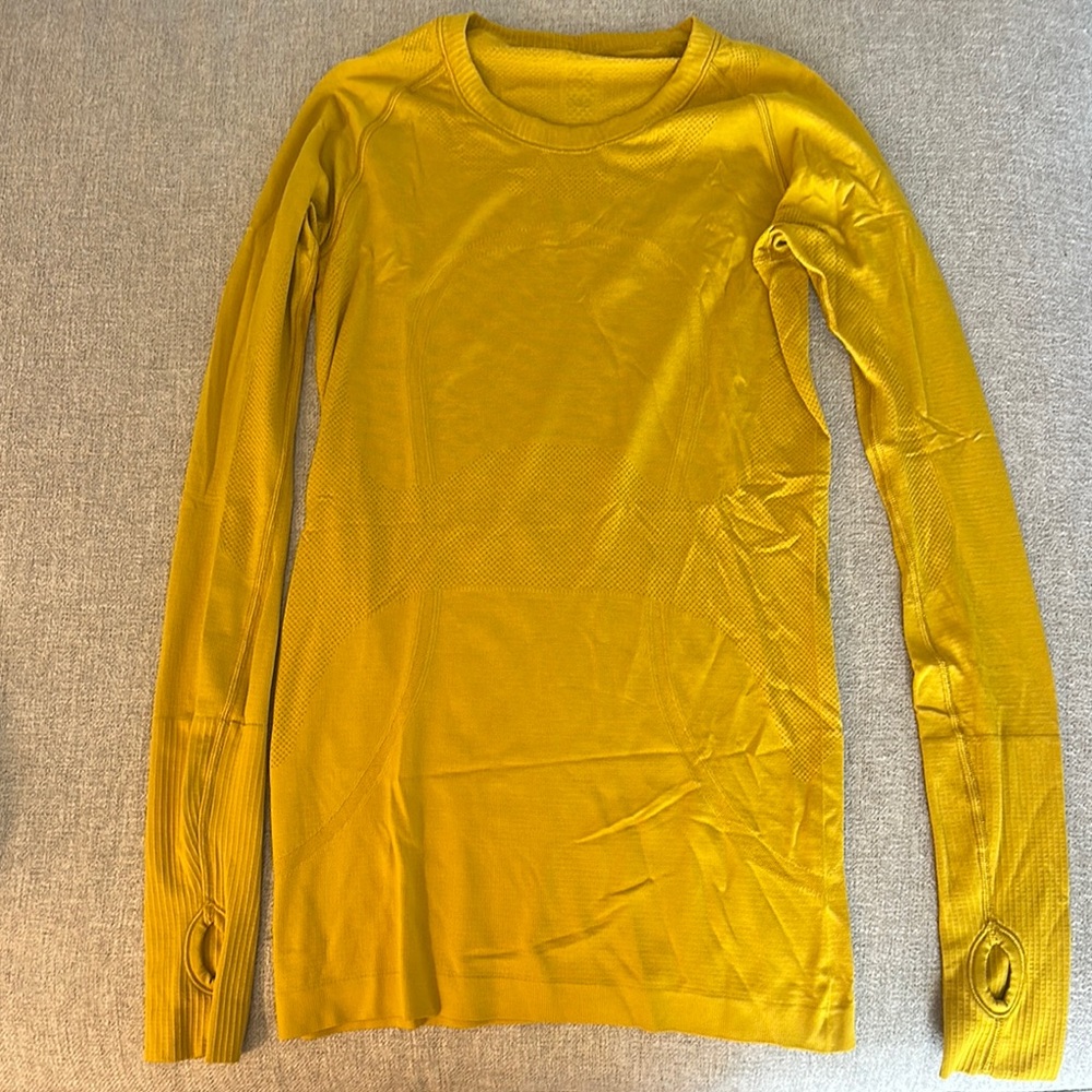 lululemon athletica Yellow Long Sleeve Top